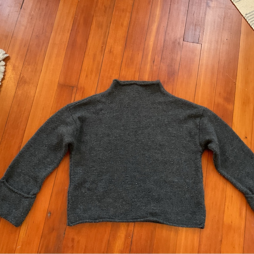 Anthropologie Charcoal Knit Sweater